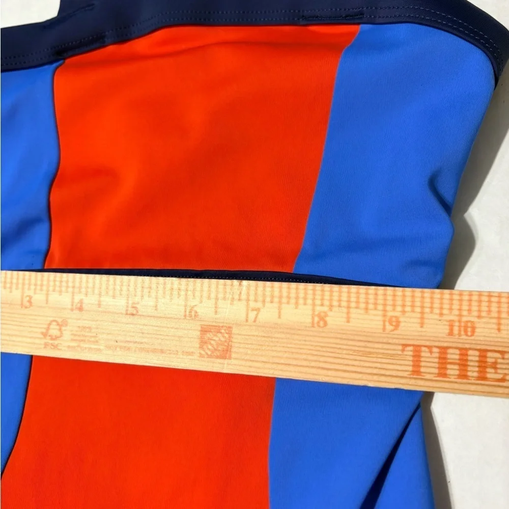 Hanna Andersson Little Girls 6-7 Color Block Blue and‎ Red One Piece Swimsuit